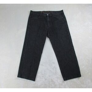 Canali Pants Mens EU 56 US 36 Black Denim Jeans Italy‎ C Pockets HEMMED 36X25*